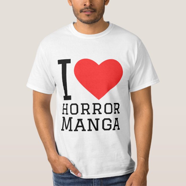I kärlek skräckmanga t shirt (Framsida)