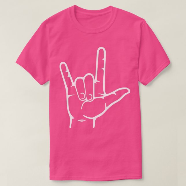 I Kärlek skriver du amerikanska teckenspråk T Shirt (Design framsida)