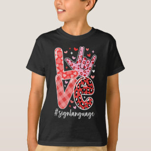 I Kärlek skriver du på Dövet för språkmatcher på A T Shirt