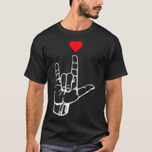 I Kärlek skriver du under ASL Gift för manar Women T Shirt