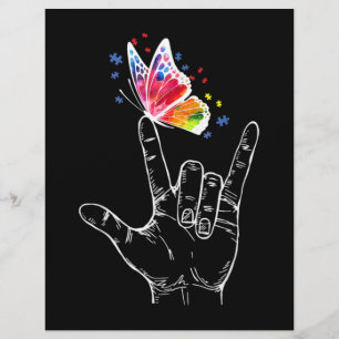 I Kärlek skriver du under "Butterfly Autism" Reklamblad