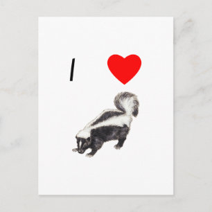 I Kärlek Skunks (2) Vykort