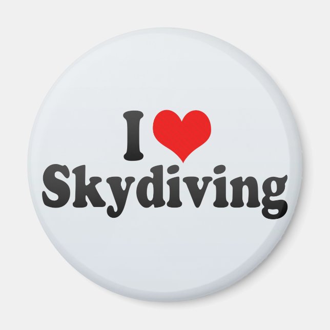 I Kärlek Skydiving Magnet (Framsidan)