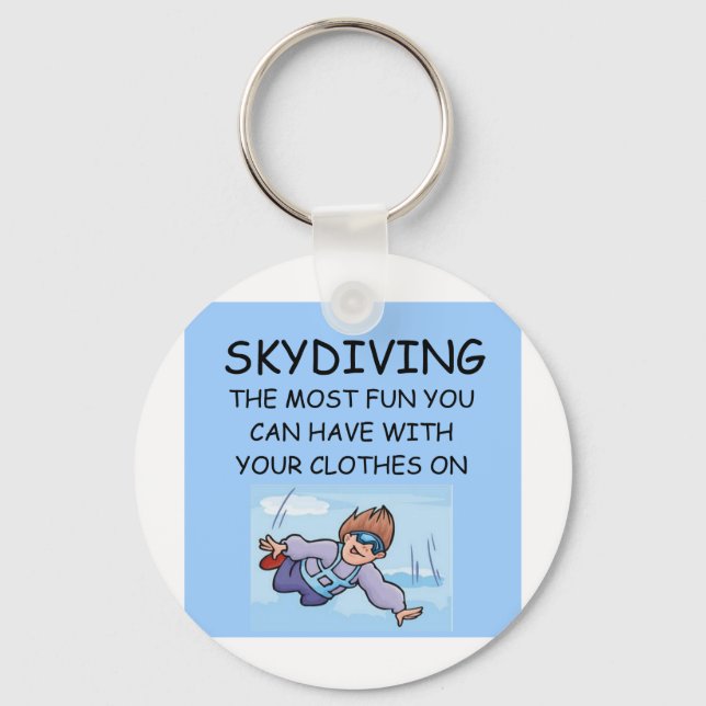 i kärlek skydiving nyckelring (Framsida)