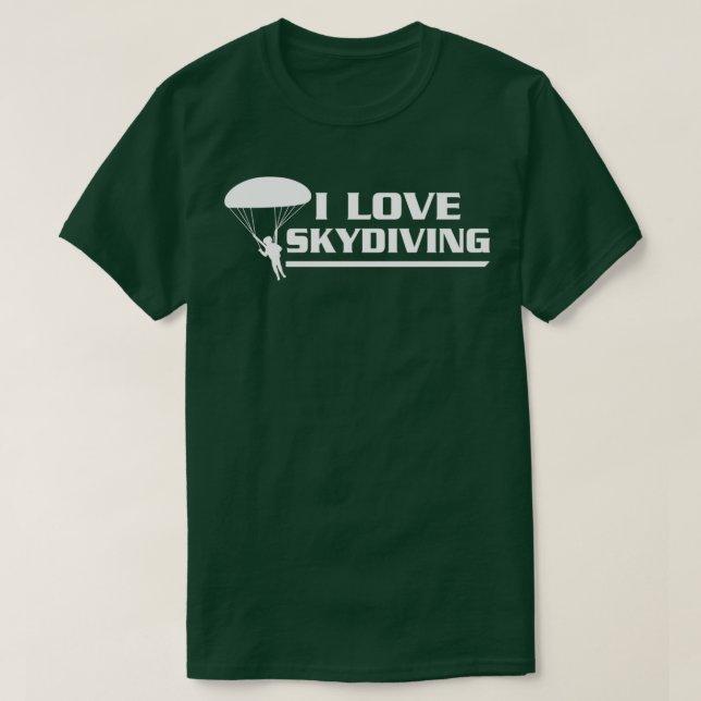 I Kärlek Skydiving Skydiver T Shirt (Design framsida)