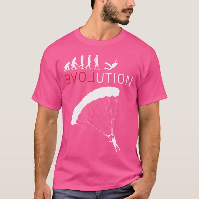 I Kärlek Skydiving T Shirt (Framsida)