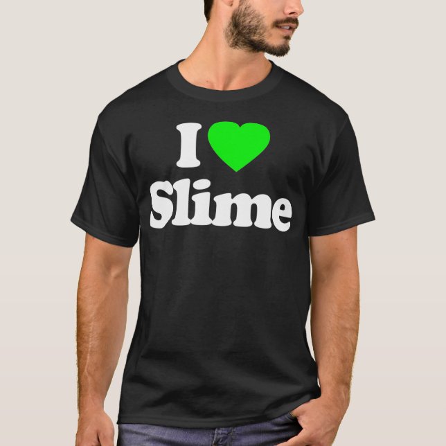 I Kärlek Slime Heart Souvenir Funny  T Shirt (Framsida)