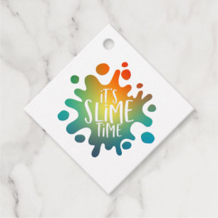 I kärlek slime rainbow gooey slime blome gåvor etiketter