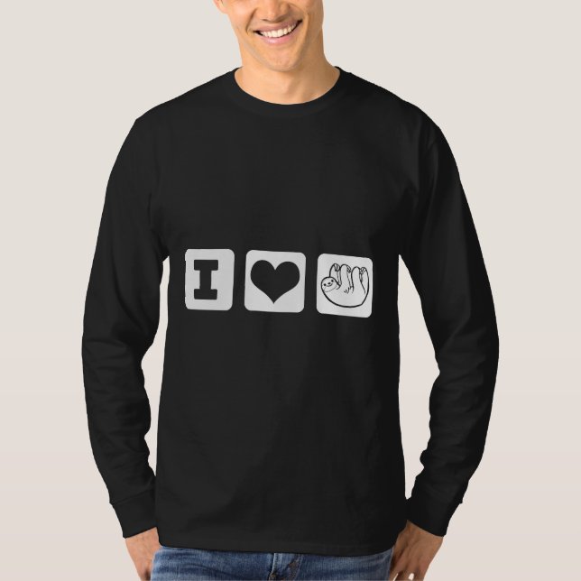 I Kärlek Sloths 89 T Shirt (Framsida)