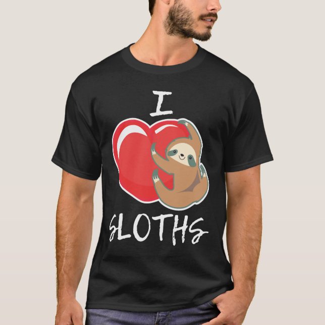 I Kärlek Sloths 9 T Shirt (Framsida)