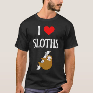 I Kärlek Sloths I Hjärtat Sloths Trete i Träd Slot T Shirt