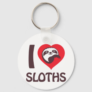 I kärlek Sloths Nyckelring