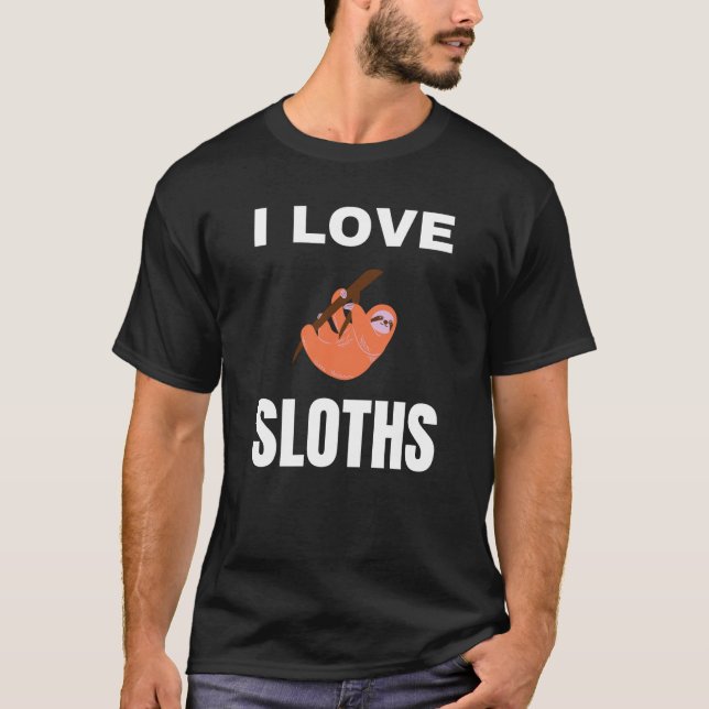 I kärlek Sloths T Shirt (Framsida)