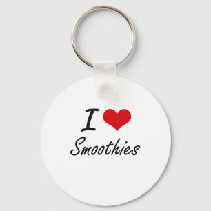 I Kärlek Smoothies konstnärliga design Nyckelring