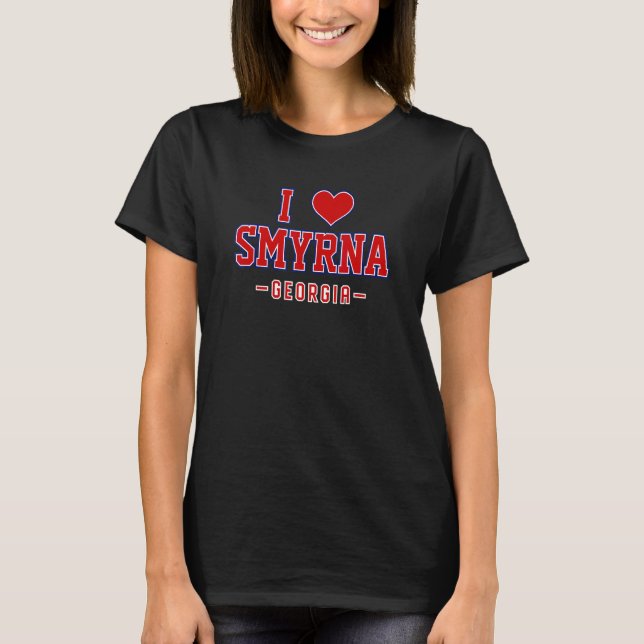 I Kärlek Smyrna Georgia T Shirt (Framsida)