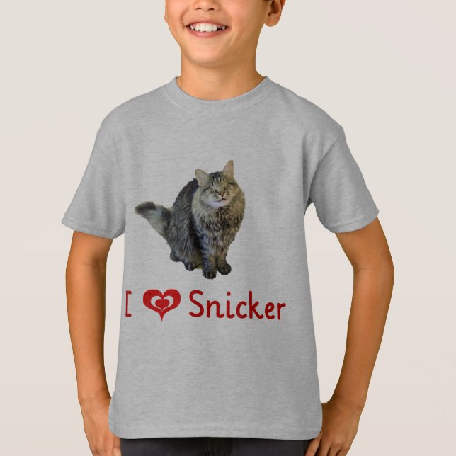 I kärlek Snicker Sweet-shirt Tee Shirt (Framsida)
