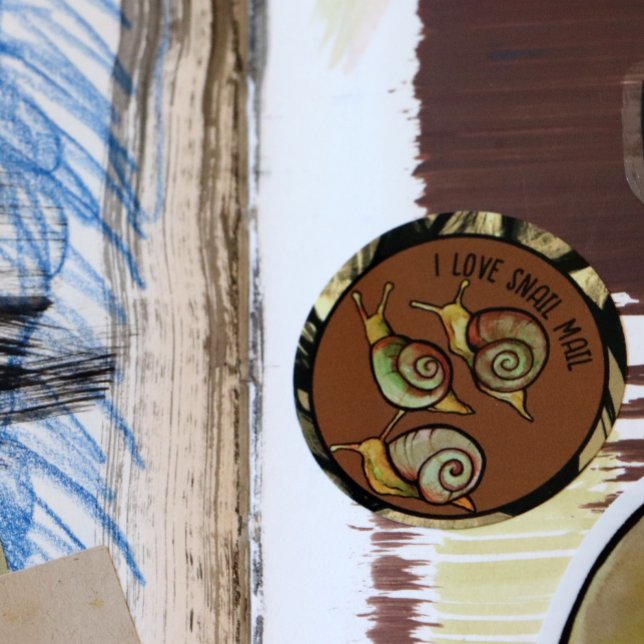 I Kärlek Snigel Mail Runt Klistermärke (Skapare uppladdad)