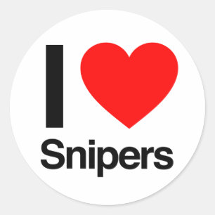 i kärlek snipers runt klistermärke