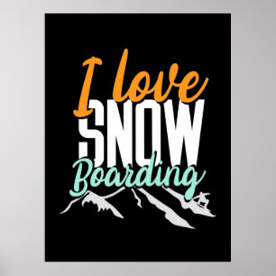 I Kärlek Snö-bordning Poster