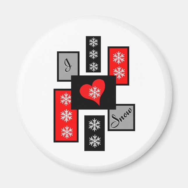 I KÄRLEK SNÖ MAGNET (Framsidan)