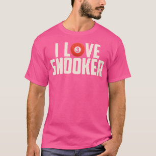 I Kärlek Snooker Bassäng Billiard Snooker T Shirt