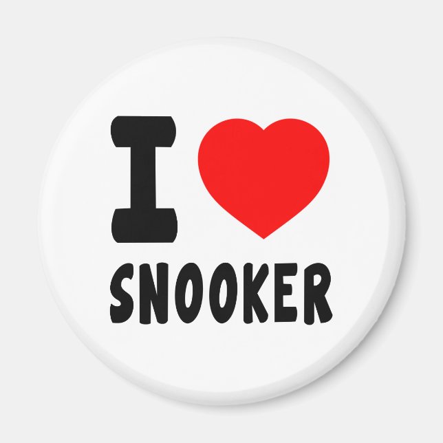 I Kärlek Snooker Magnet (Framsidan)