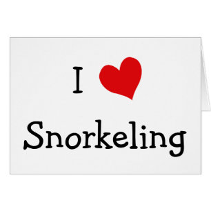 I Kärlek Snorkeling Hälsningskort