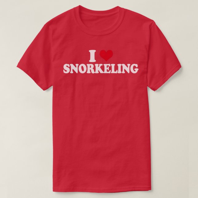 I Kärlek Snorkeling T Shirt (Design framsida)
