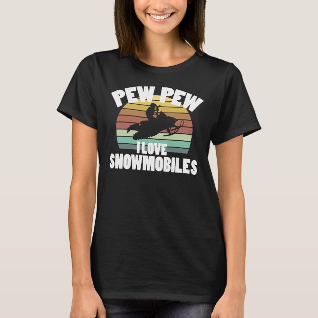 I kärlek snöskotrar t shirt (Framsida)