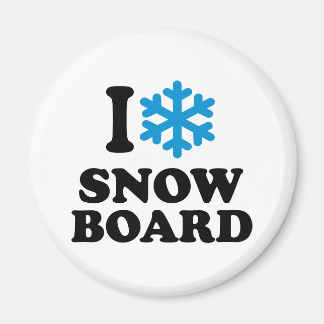 I kärlek Snowboard Magnet (Framsidan)