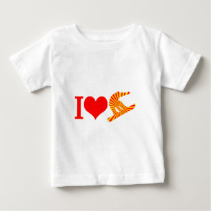 I kärlek snowboard t shirt
