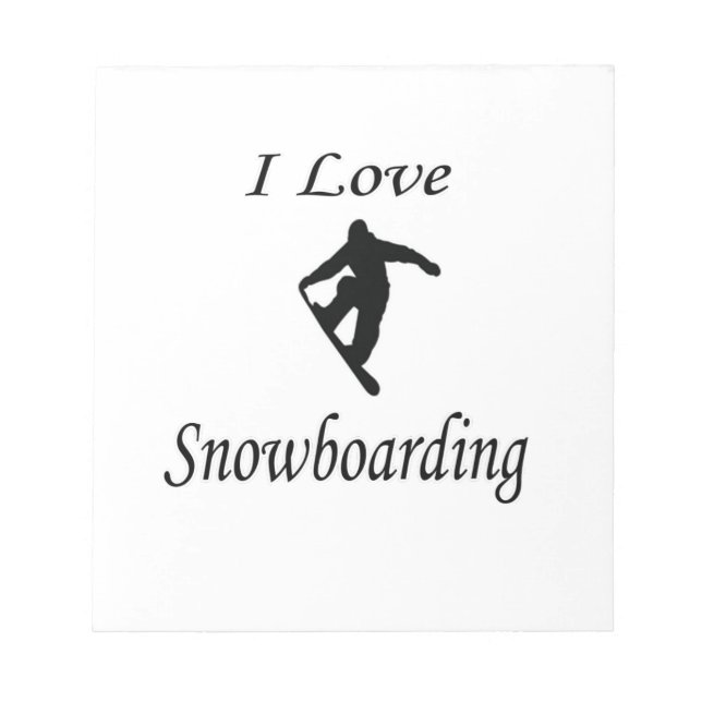 I Kärlek Snowboarding Anteckningsblock (Framsida)