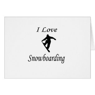 I Kärlek Snowboarding Hälsningskort