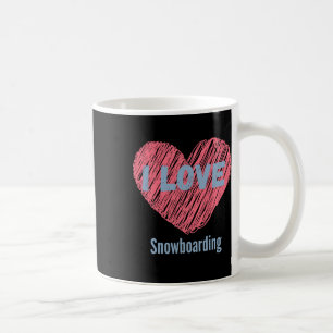 I Kärlek Snowboarding Heart-bild Kaffemugg