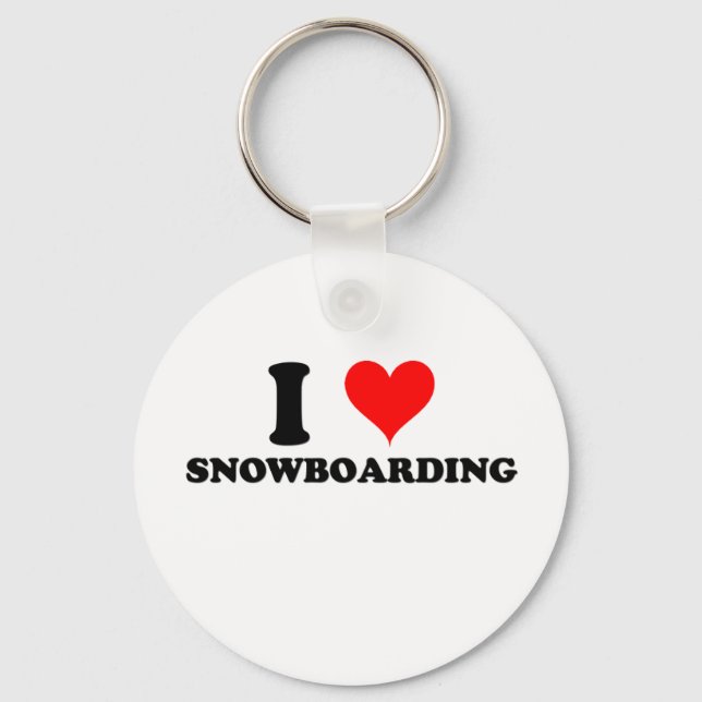 I Kärlek Snowboarding Nyckelring (Framsida)