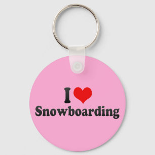 I Kärlek Snowboarding Nyckelring