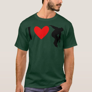 I Kärlek Snowboarding Snowboard T Shirt