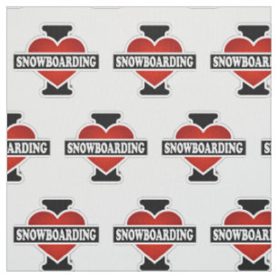 I Kärlek Snowboarding Tyg