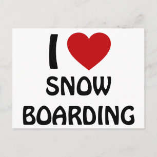 I kärlek snowboarding vykort