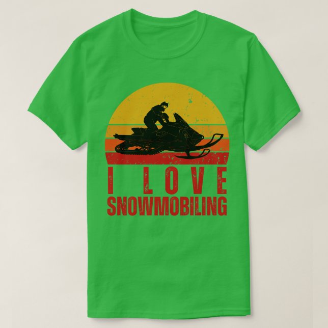I Kärlek Snowmobiling 14 T Shirt (Design framsida)
