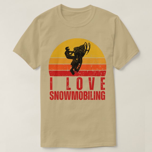 I Kärlek Snowmobiling 15 T Shirt (Design framsida)