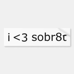 I Kärlek Sobriety Bildekal