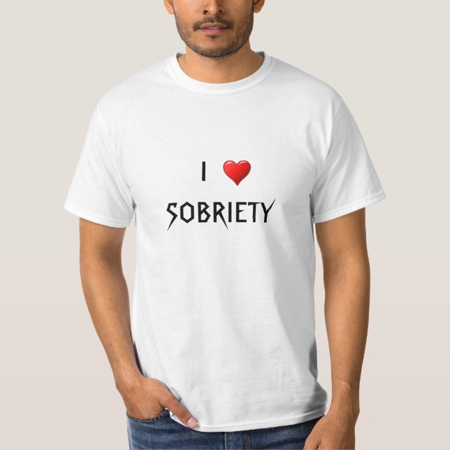 I Kärlek Sobriety T Shirt (Framsida)