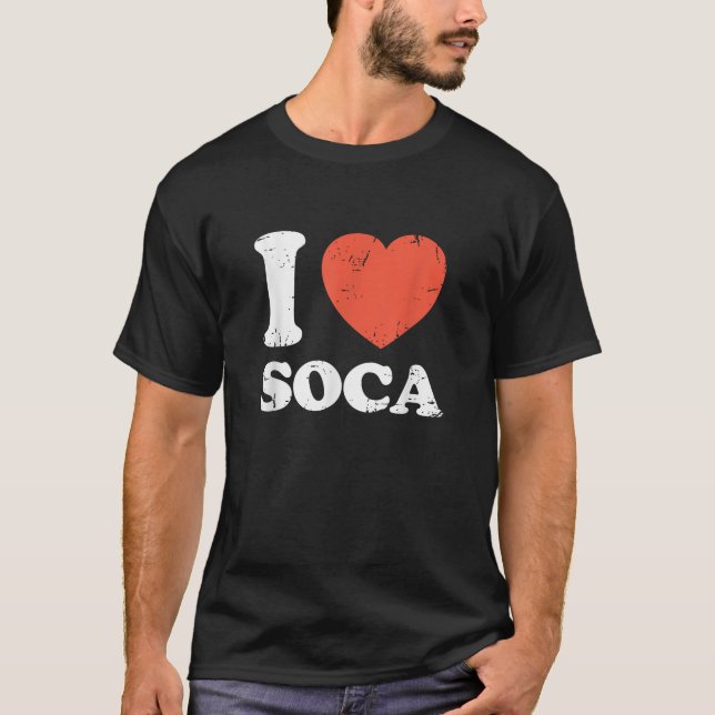 I Kärlek Soca Väster indian Carnival T Shirt (Framsida)