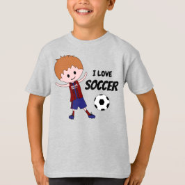 I Kärlek Soccer Boy - med namnet jersey blond T Shirt
