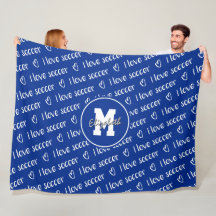 I kärlek-soccertypografi mönster ANY färg