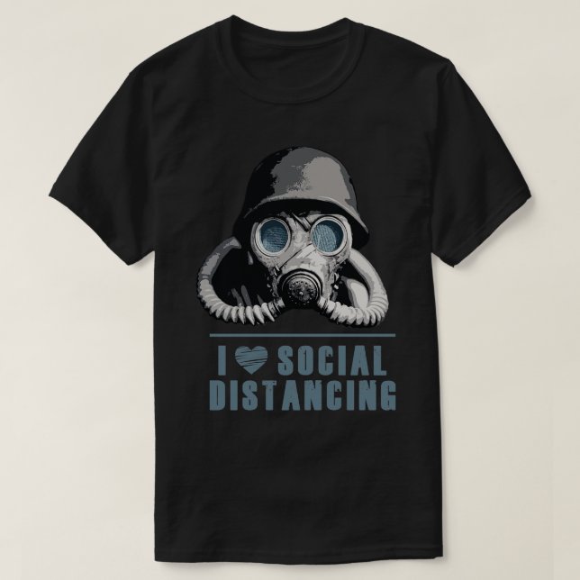 I KÄRLEK SOCIAL AVSTÅND T SHIRT (Design framsida)