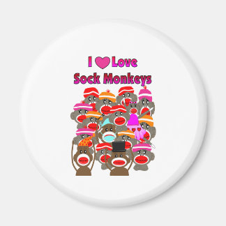 "I KÄRLEK SOCK MONKEY"-gåvor Magnet