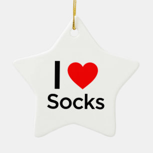 I Kärlek Socks Julgransprydnad Keramik