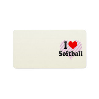 I kärlek Softball Adressetikett